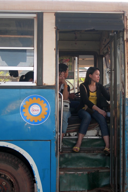 Lao Girl on Bus