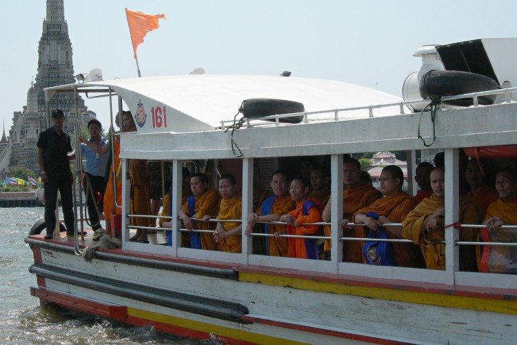 Monks on a Water Taxi