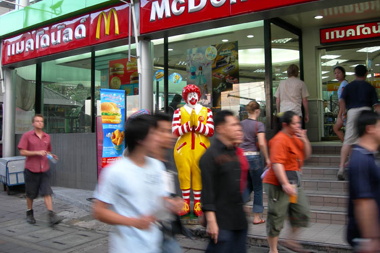 Ronald Greets Customers Thai Style